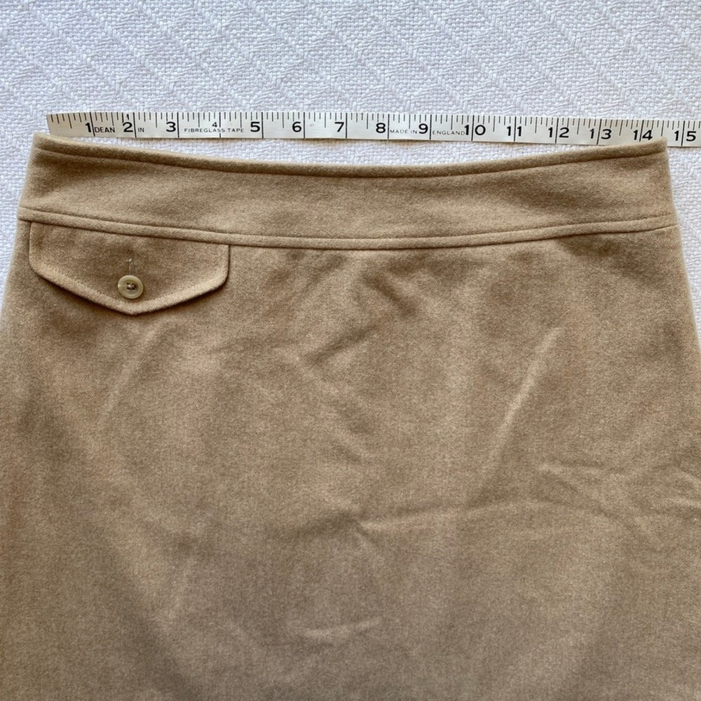 Banana Republic Wool Cashmere Blend Mini Skirt Beige Camel Classic Lined Size 4 - Picture 5 of 6